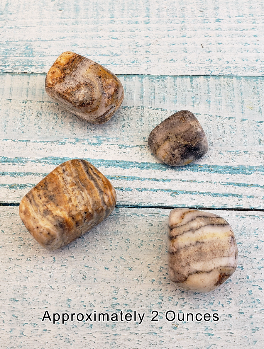 Marble Onyx Natural Tumbled Gemstone - 2 Ounces