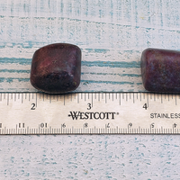 Ruby Kyanite Natural Tumbled Gemstone - Size Comparison