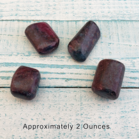 Ruby Kyanite Natural Tumbled Gemstone - 2 Ounces on Board