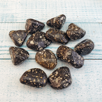 Guinea Fowl Jasper Natural Tumbled Gemstone - Small One Stone on Board