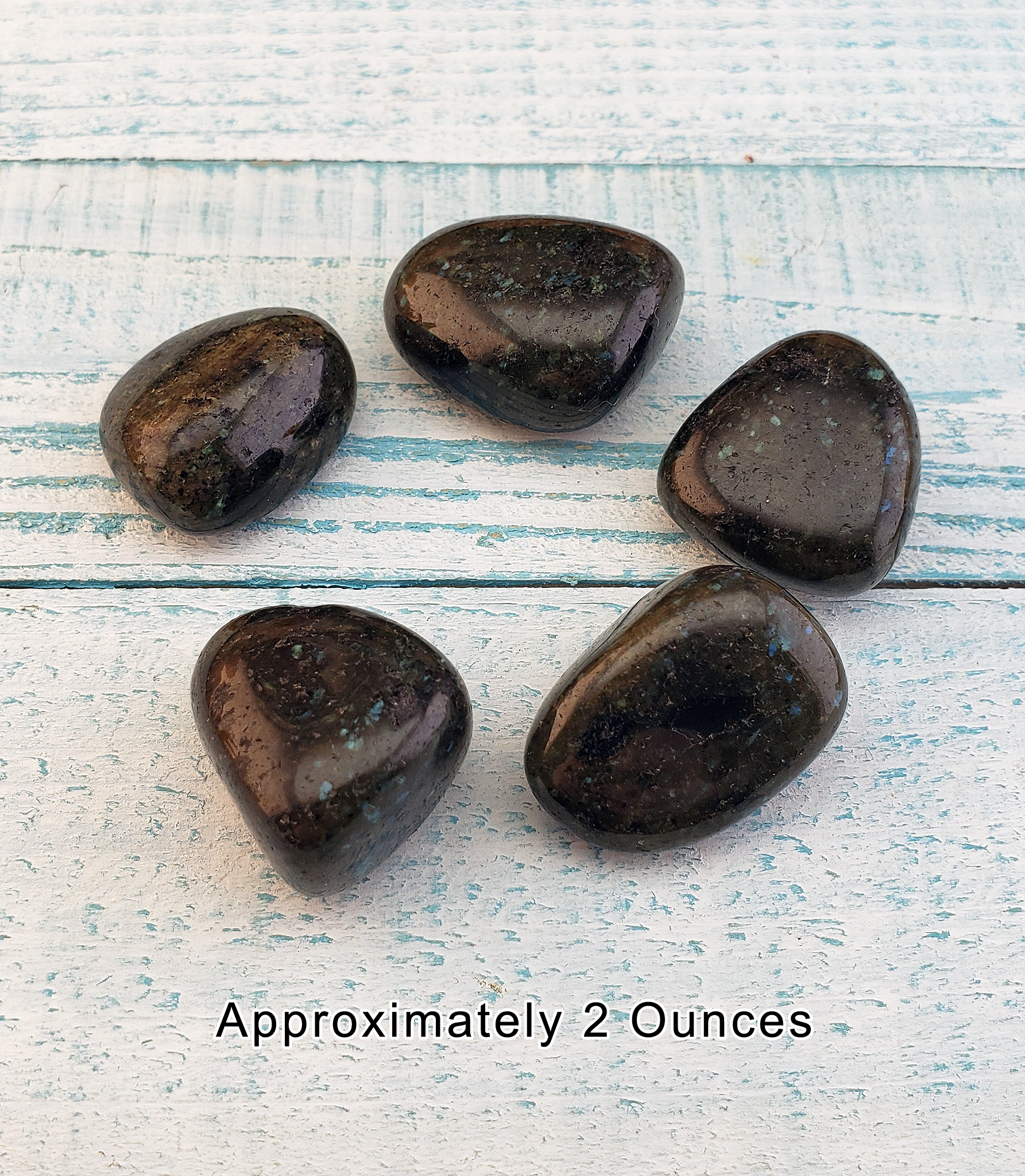 Micro Labradorite Tumbled Polished Natural Gemstone - 2 Ounces