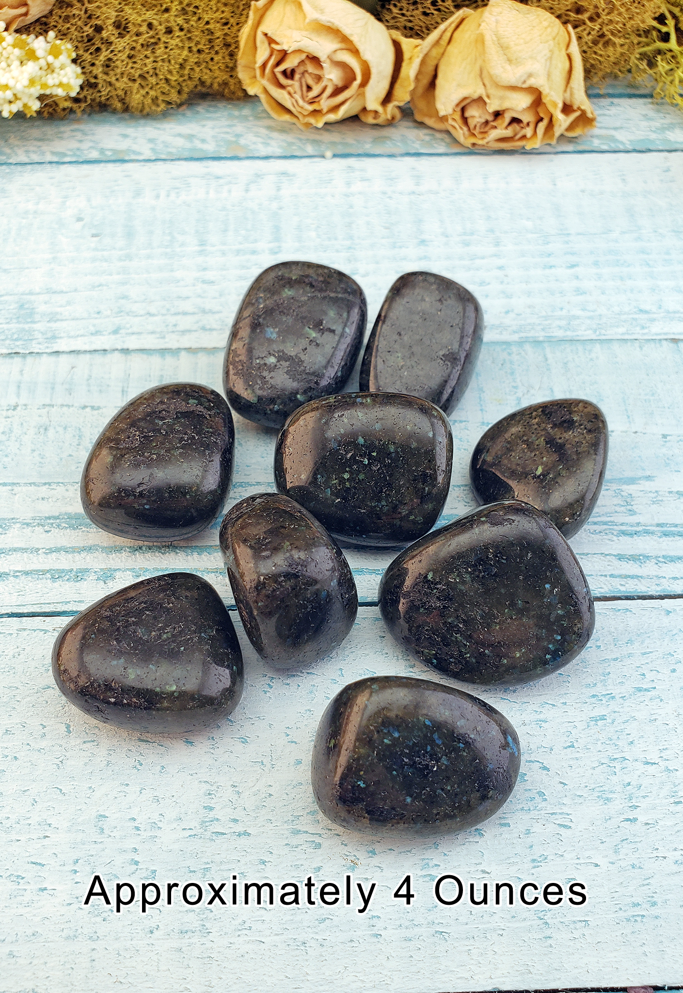 Micro Labradorite Tumbled Polished Natural Gemstone - 4 Ounces