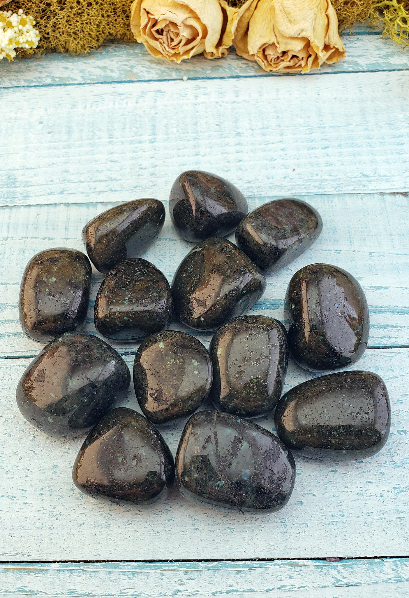 Micro Labradorite Tumbled Polished Natural Gemstone - One Stone