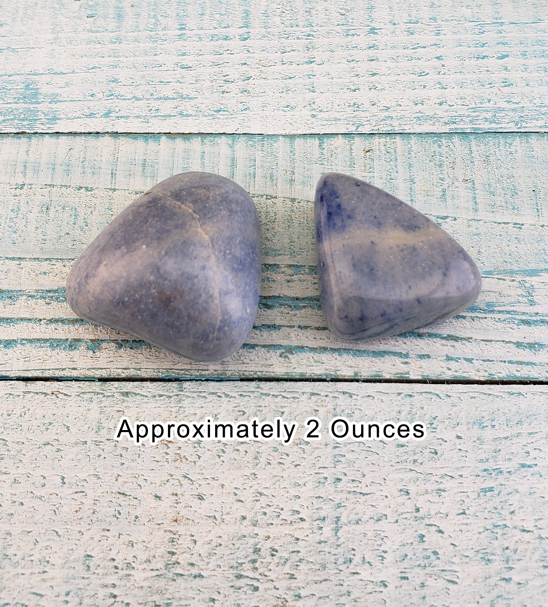 Blue Quartz Natural Tumbled Gemstone - Large One Stone - 2 Ounces