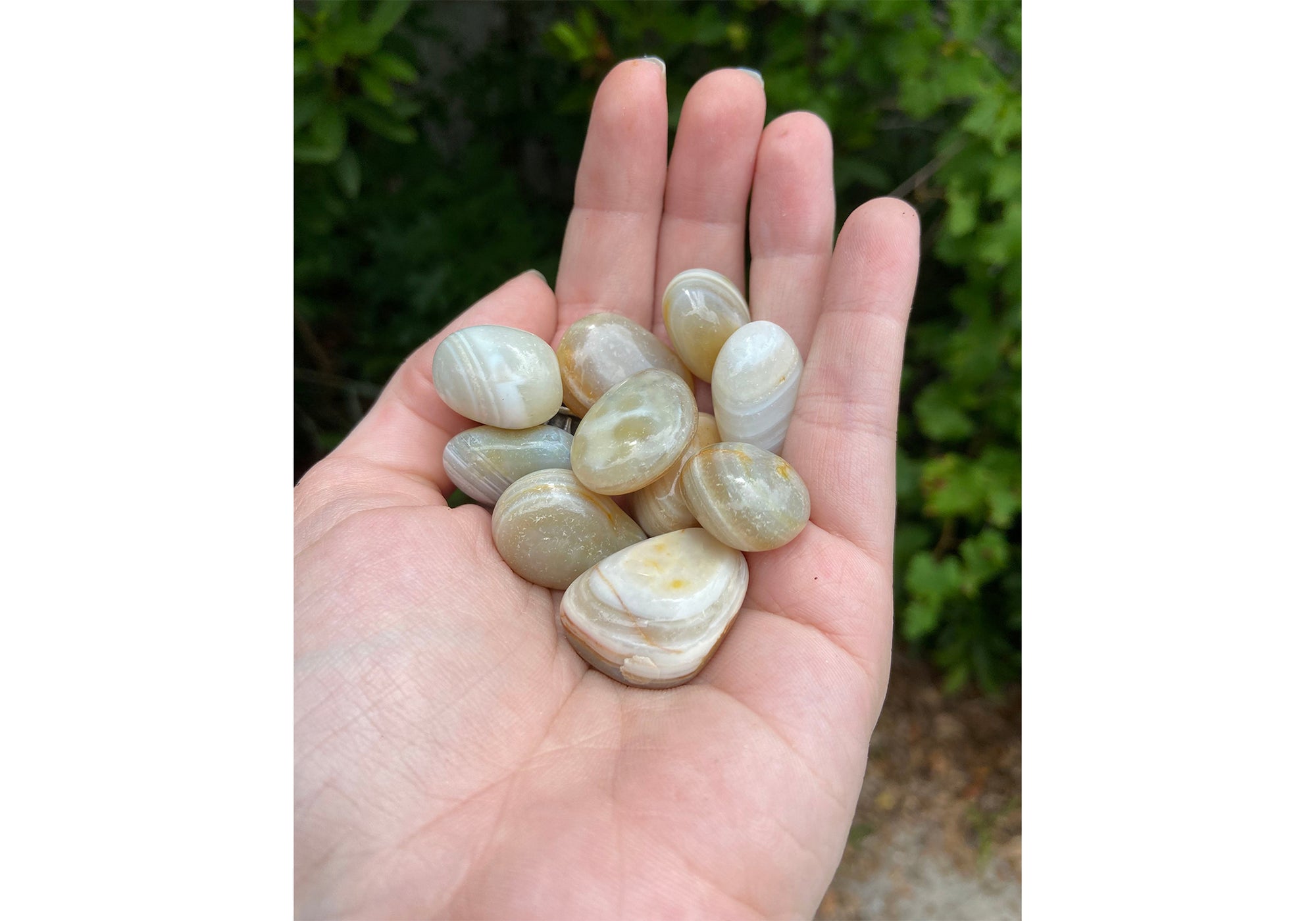 Marble Banded Agate Natural Tumbled Gemstone - Single Stone