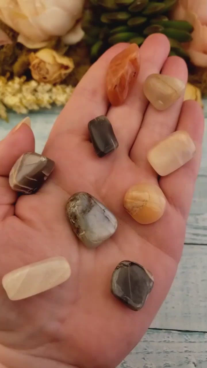Multi-Moonstone Tumbled Gemstone - Video