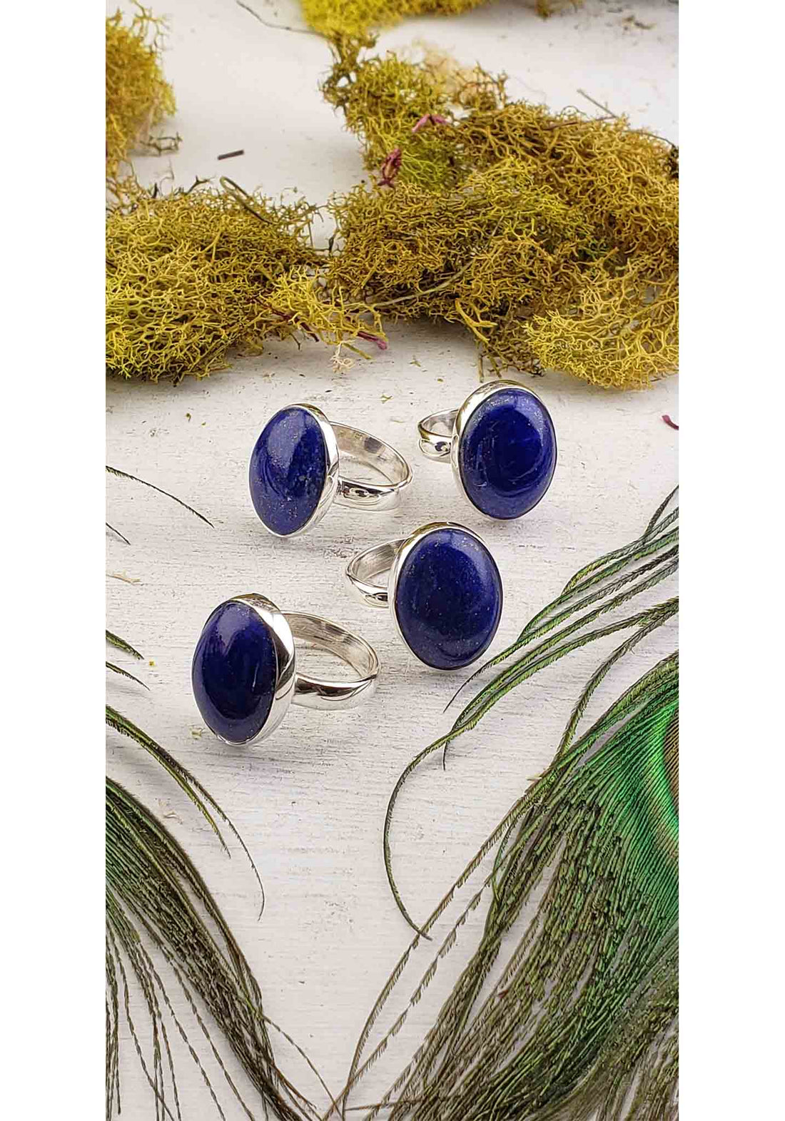 Lapis Lazuli Gemstone Sterling Silver Ring - Gale