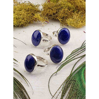Lapis Lazuli Gemstone Sterling Silver Ring - Gale