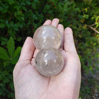 Rutile & Included Quartz Lodolite Gemstone Sphere Orb Marble - Multiple Sizes! 2