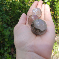 Rutile & Included Quartz Lodolite Gemstone Sphere Orb Marble - Multiple Sizes! 4