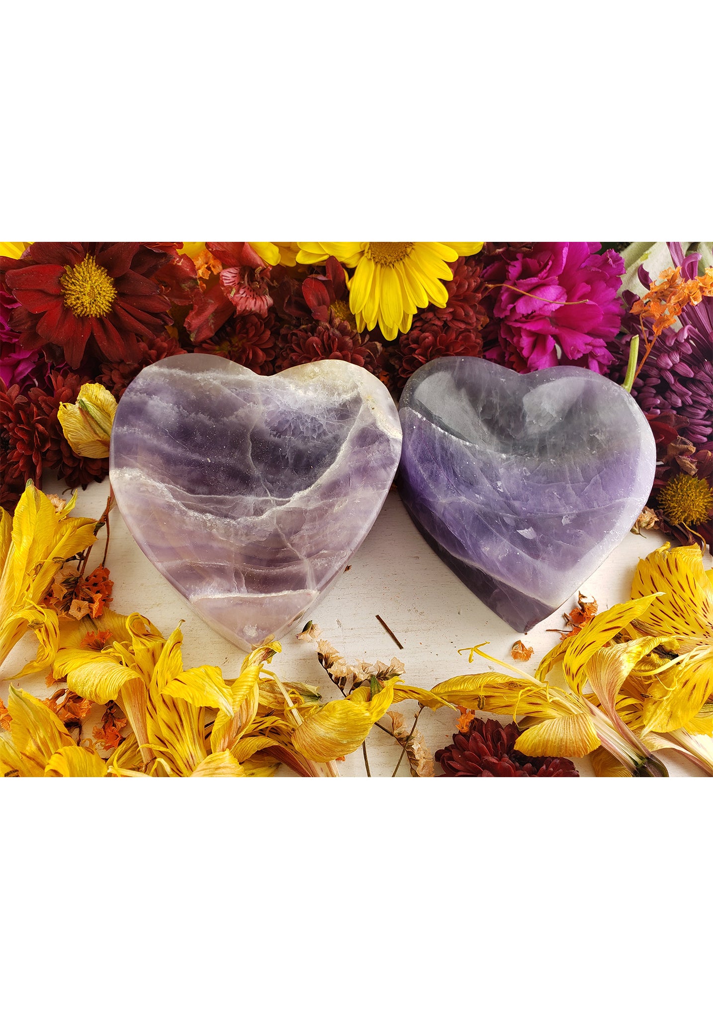 Fluorite Heart-Shaped Offering Vessel Dish Bowl