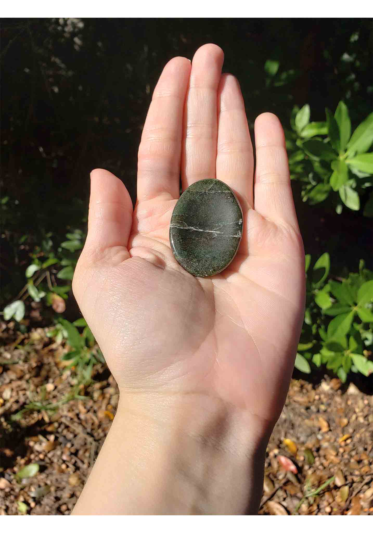 Luxuriously Green Aventurine Palm Worry Stone - Stone of Opportunity &amp; Good Luck