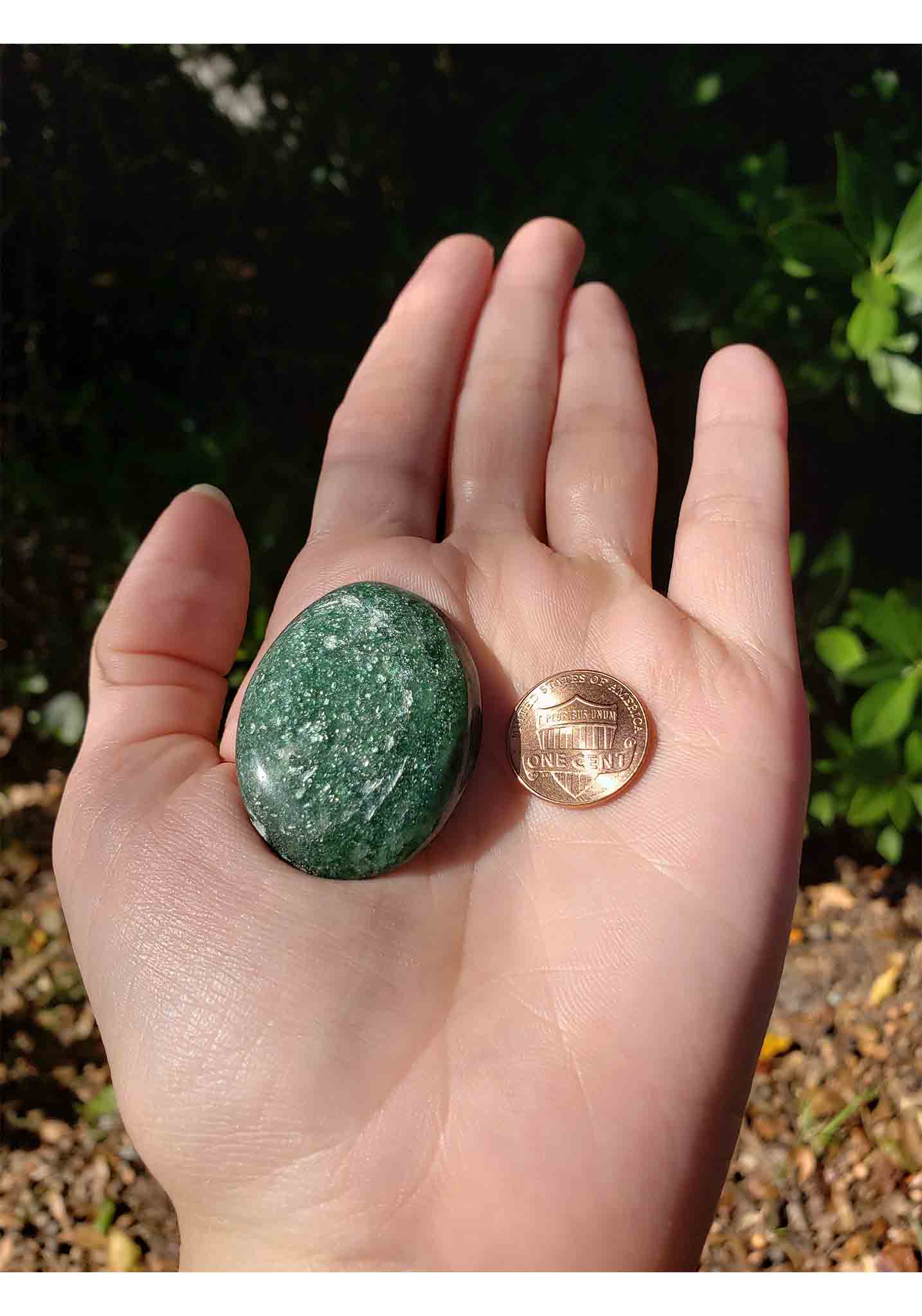 Luxuriously Green Aventurine Palm Worry Stone - Stone of Opportunity &amp; Good Luck 6