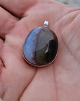Sardonyx Gemstone Natural Copper & Sterling Silver Pendant