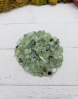 Two ounces of prehnite chips on display