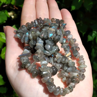 Labradorite Natural Gemstone Bohemian Style Pebble Necklace