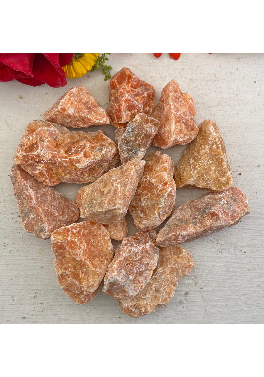 Orange Orchid Calcite Natural Raw Rough Gemstone - Stone of New Perspectives
