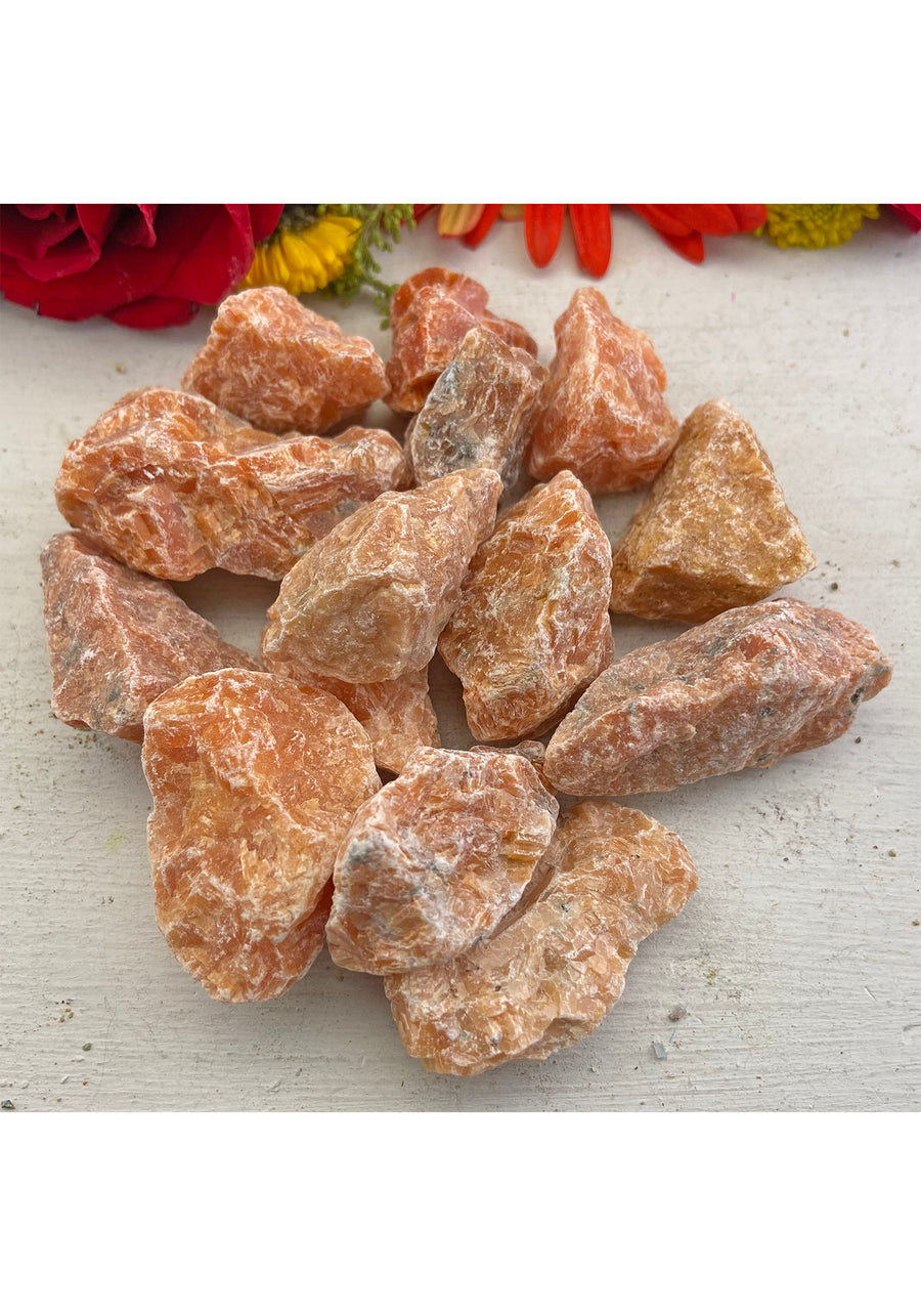 Orange Orchid Calcite Natural Raw Rough Gemstone - Stone of New Perspectives 2