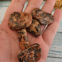 Orthoclase Feldspar Granite Tumbled Gemstone - One Stone or Bulk Wholesale - Video