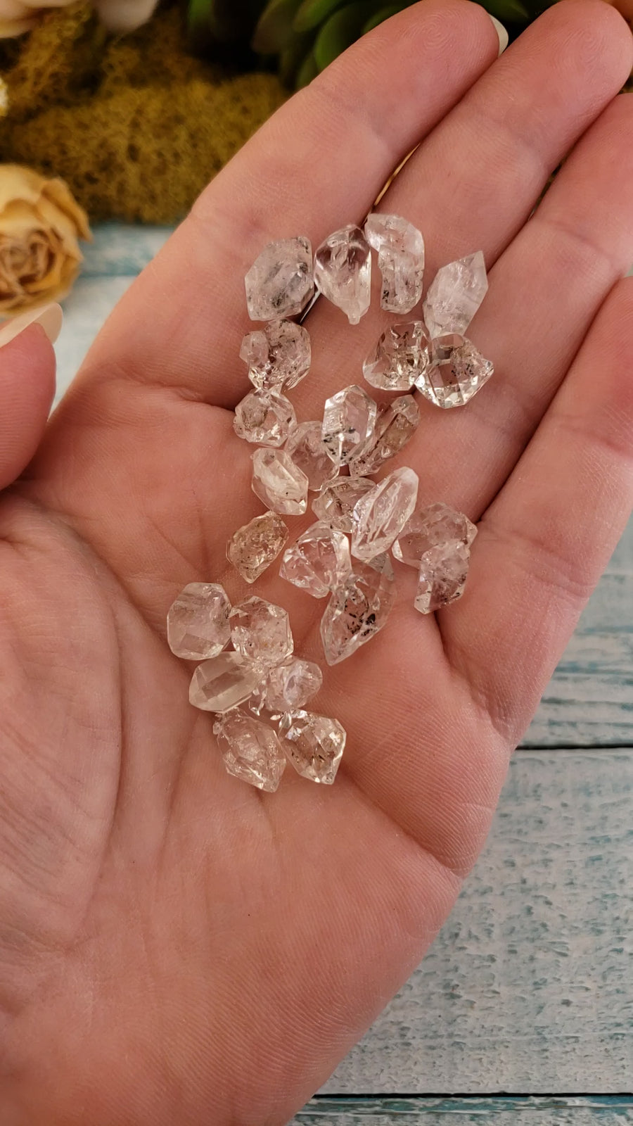 Herkimer Diamond Quartz Natural Crystal - Small One Stone - Video