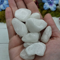 Milky Quartz Natural Tumbled MEDIUM Gemstone - Single Stone