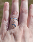Sterling Silver Om Charm Handmade Ring