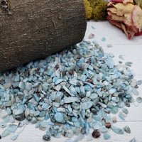 Six ounces of larimar stone chips