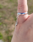 Sterling Silver Seahorse Charm Handmade Ring