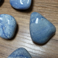 Blue Quartz Natural Tumbled Gemstone - Large One Stone - Video