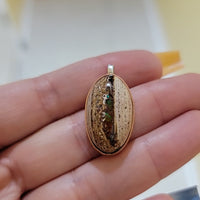 Natural Cantera Mexican Green Rainbow Opal Sterling Silver & Copper Pendant - AA Grade Opal Video