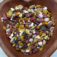 Eight ounces of mookaite jasper chips in bowl