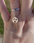 Sterling Silver Heart Charm Handmade Ring