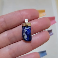 Lapis Lazuli Sterling Silver and 10k Pendant Video