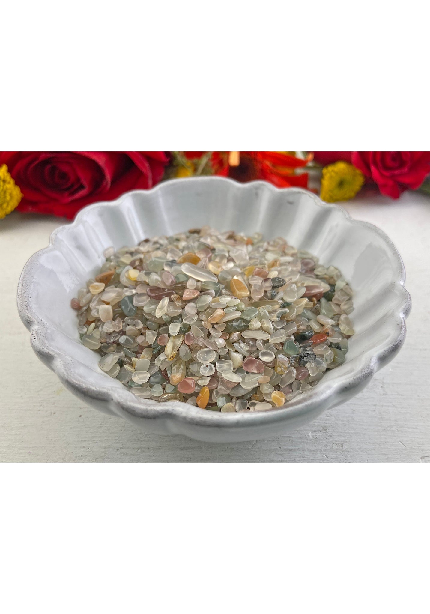 Mixed Natural Agate Gemstone Chips - 1 Ounce Bag 2