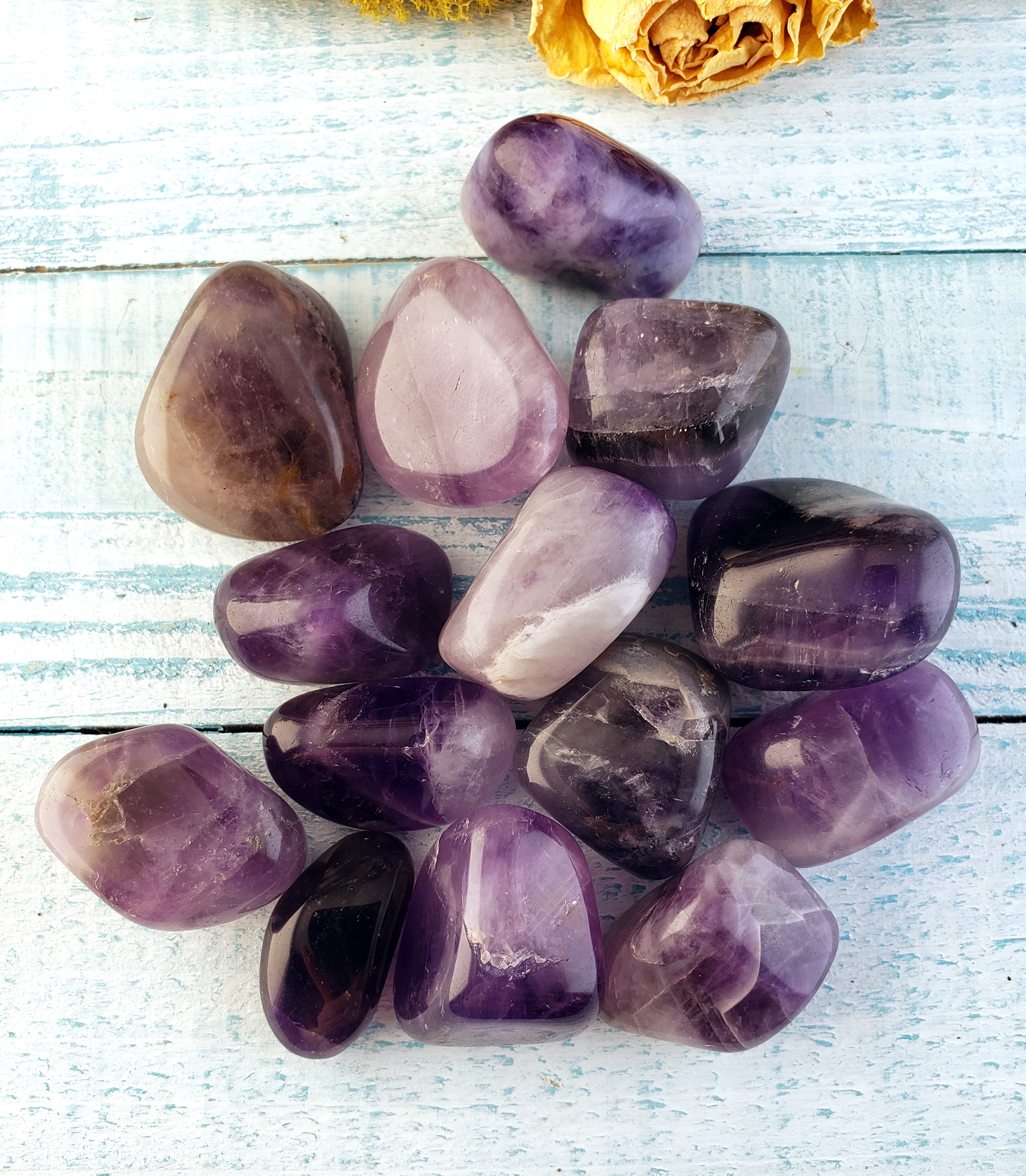 Amethyst Natural Tumbled Gemstone from India - Stone of Inner Power