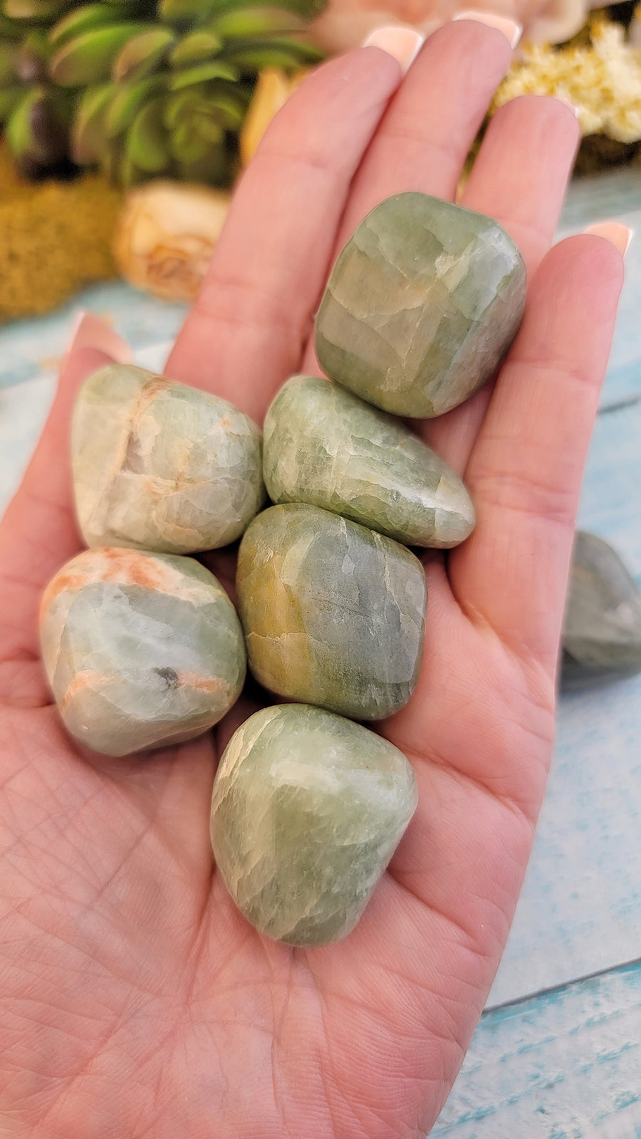 Aquamarine Beryl Tumbled Gemstones