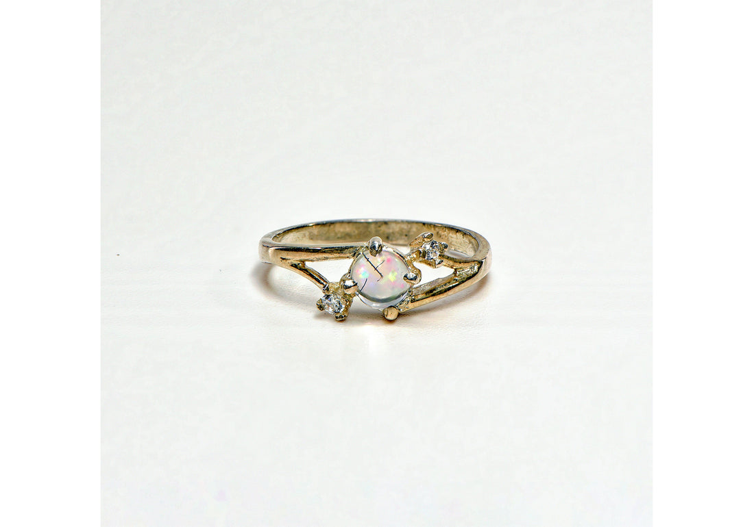 Australian Opal Sterling Silver Ring - Harper