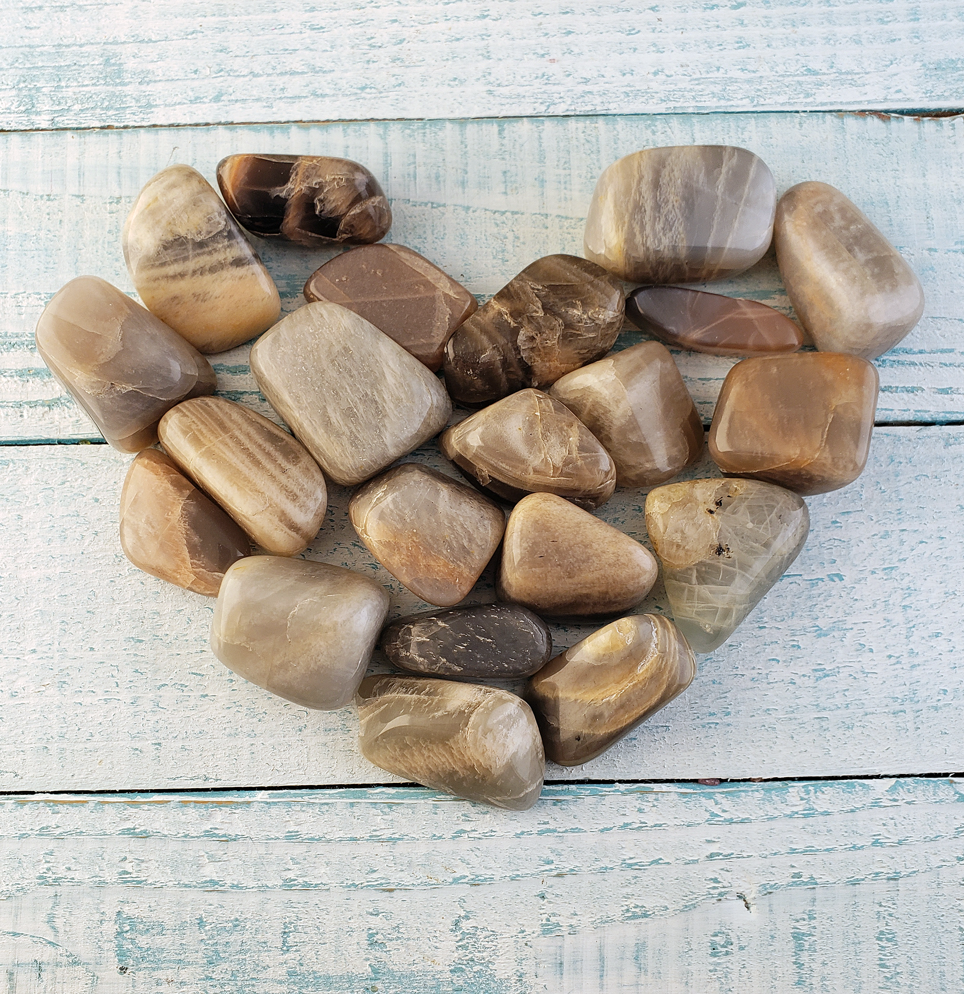 Black Moonstone Natural Tumbled Gemstone - Stone of Mysteries and Secrets