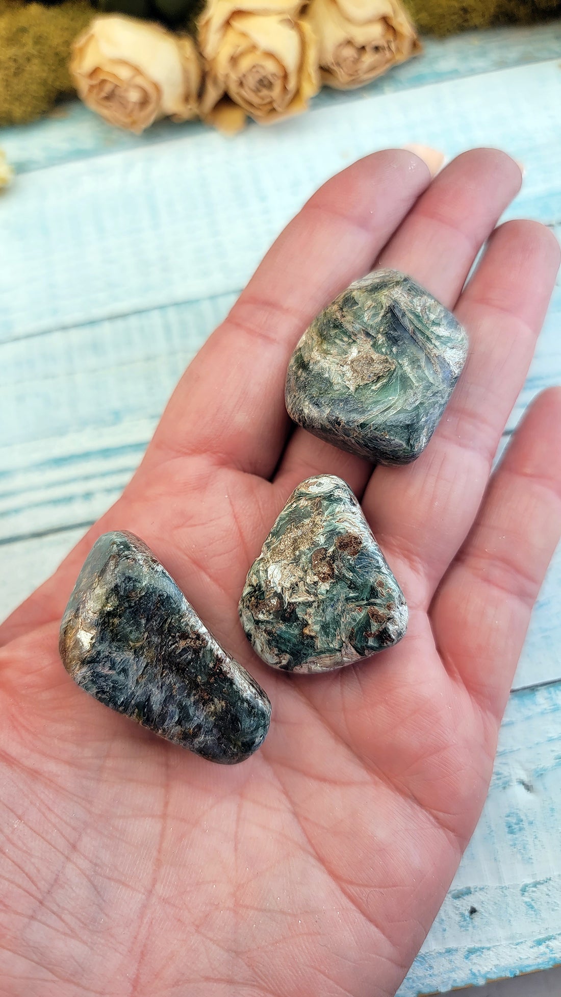 Blue-Green Kyanite Polished Gemstone