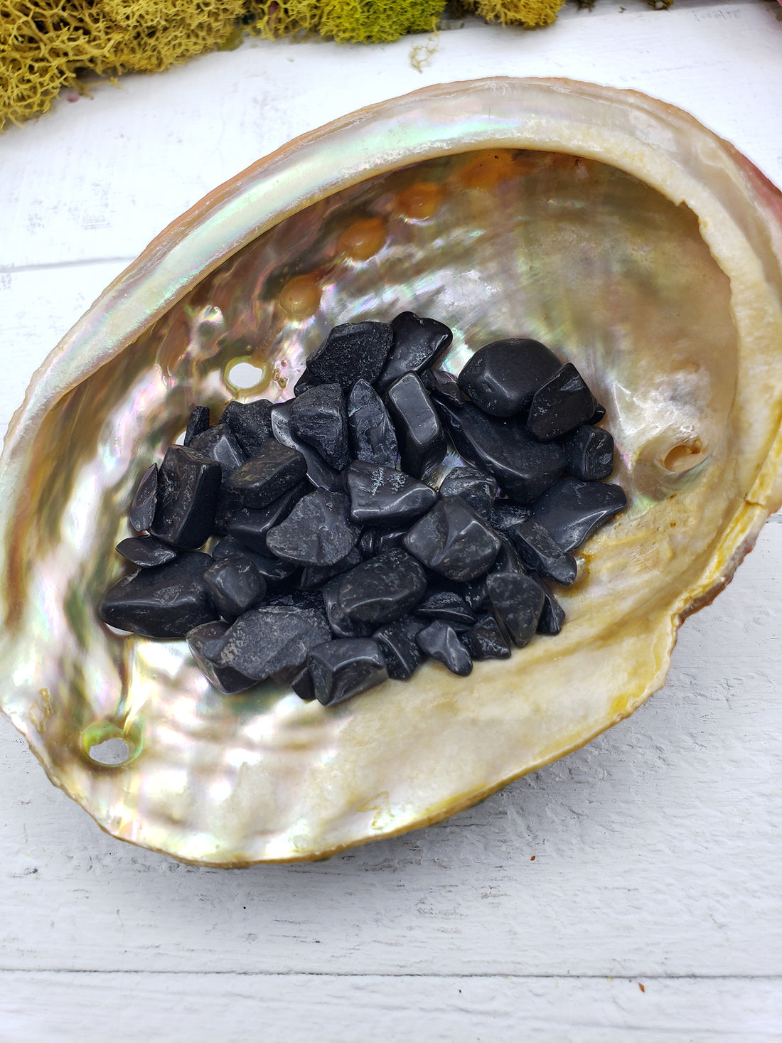Black Tourmaline Gemstone Chips - By the Ounce