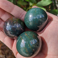 Bloodstone Gemstone Orb Sphere - Multiple Sizes!