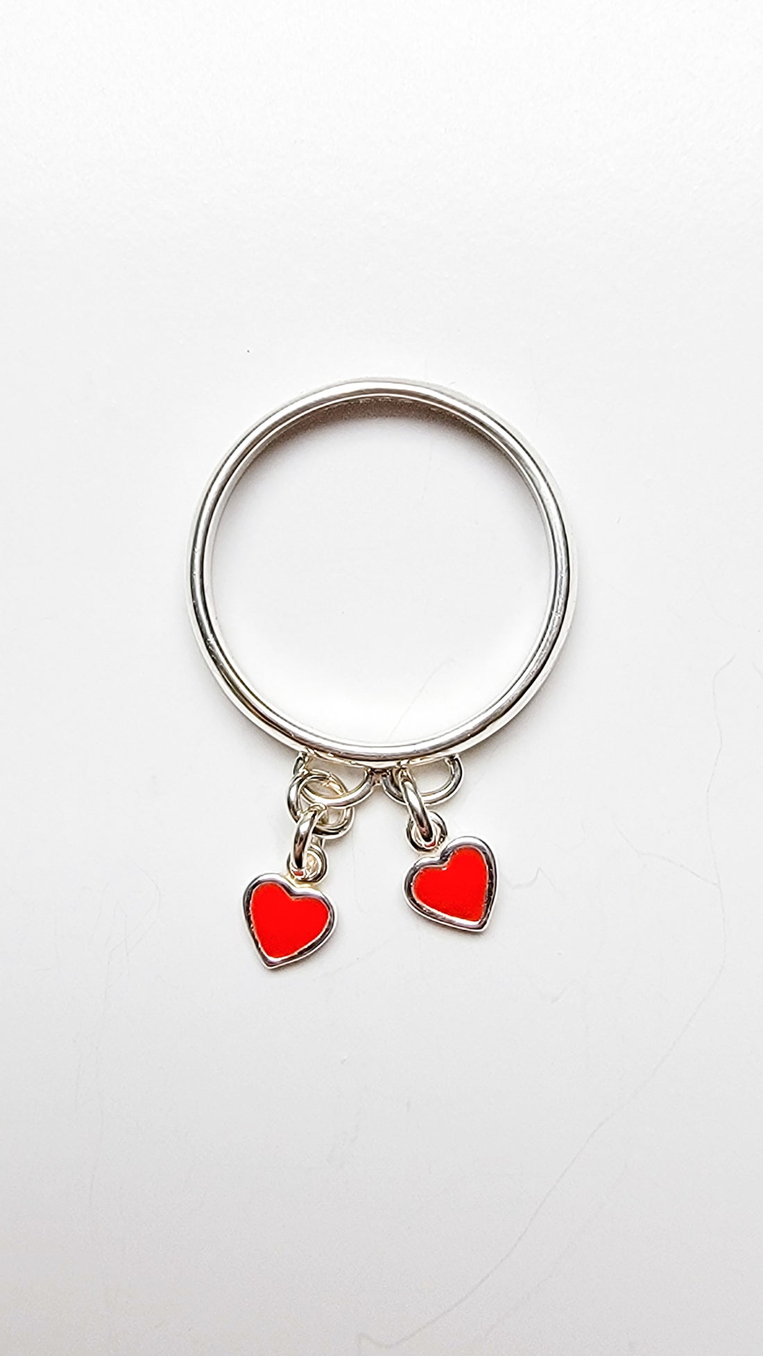 Handmade Sterling Silver Heart Charm With Split Ring Perfect for