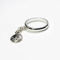 Sterling Silver Om Charm Handmade Ring