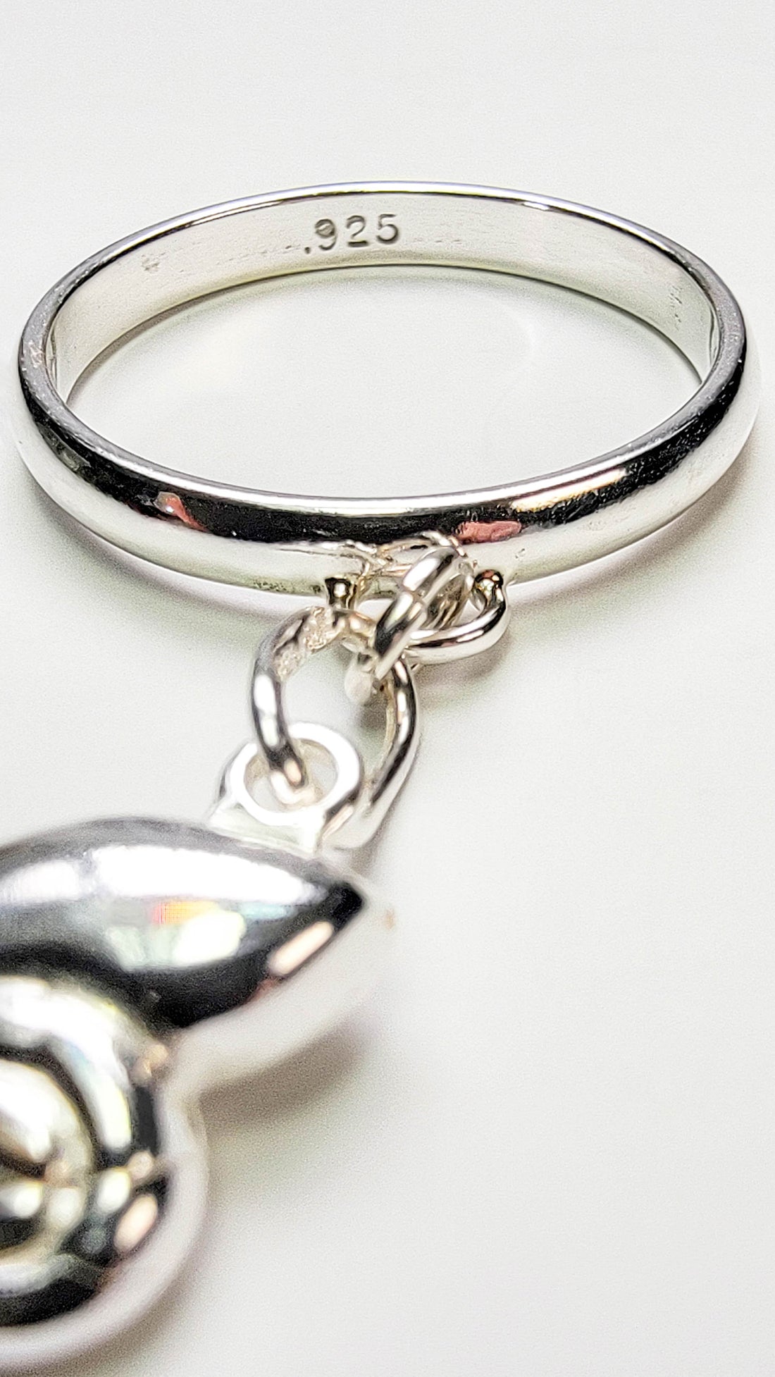 Sterling Silver Seashell Charm Handmade Ring