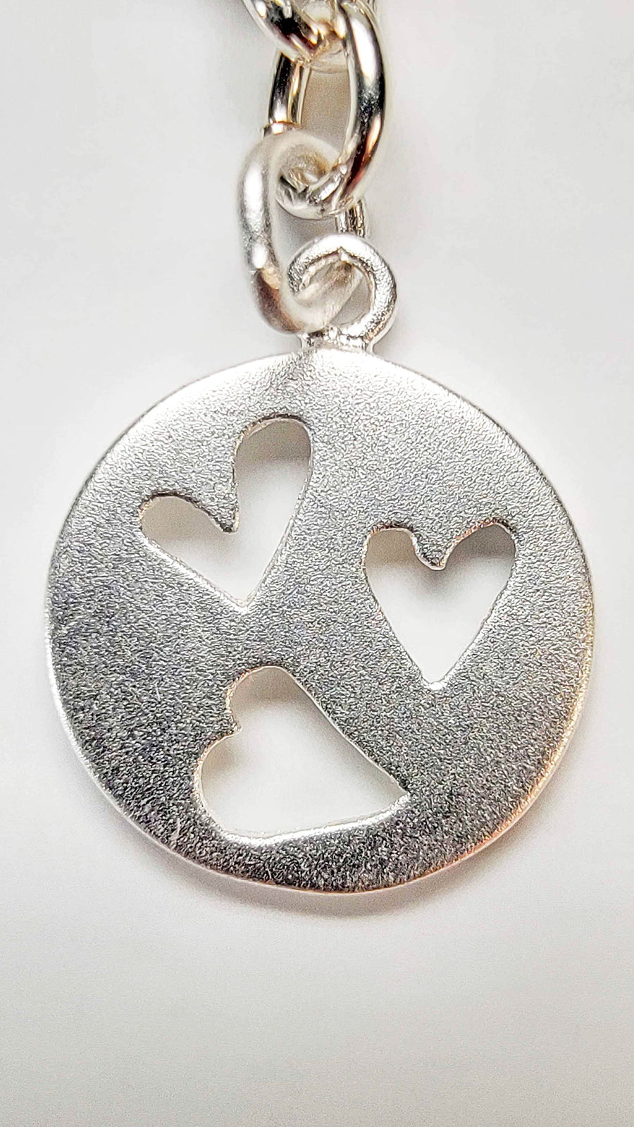 Sterling Silver Heart Charm Handmade Ring
