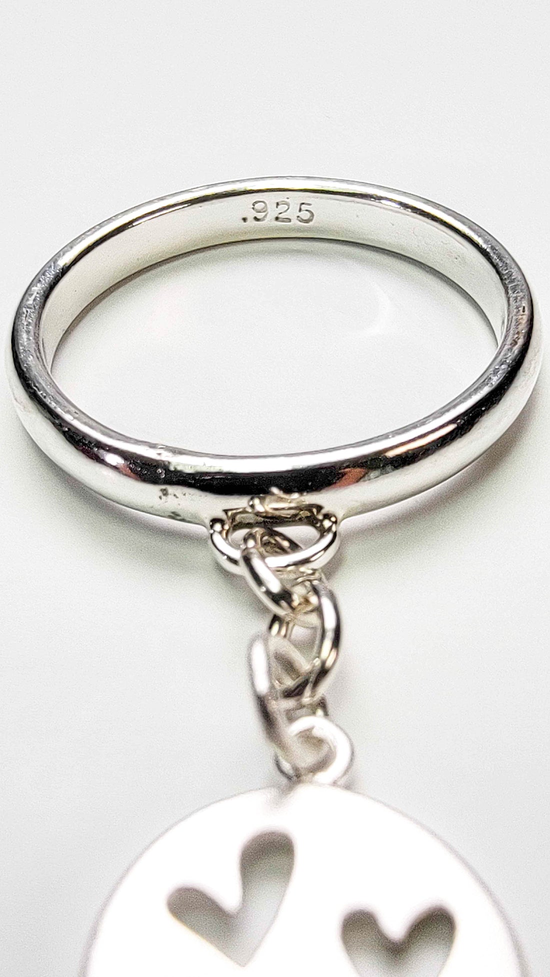 Sterling Silver Heart Charm Handmade Ring – Crystal Gemstone Shop