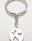 Sterling Silver Heart Charm Handmade Ring