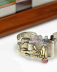 Gemstone Sterling Silver Artisan Cuff Bracelet