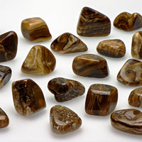 Chocolate Brown Calcite Polished Tumbled Gemstone | Crystal Gemstone Shop.