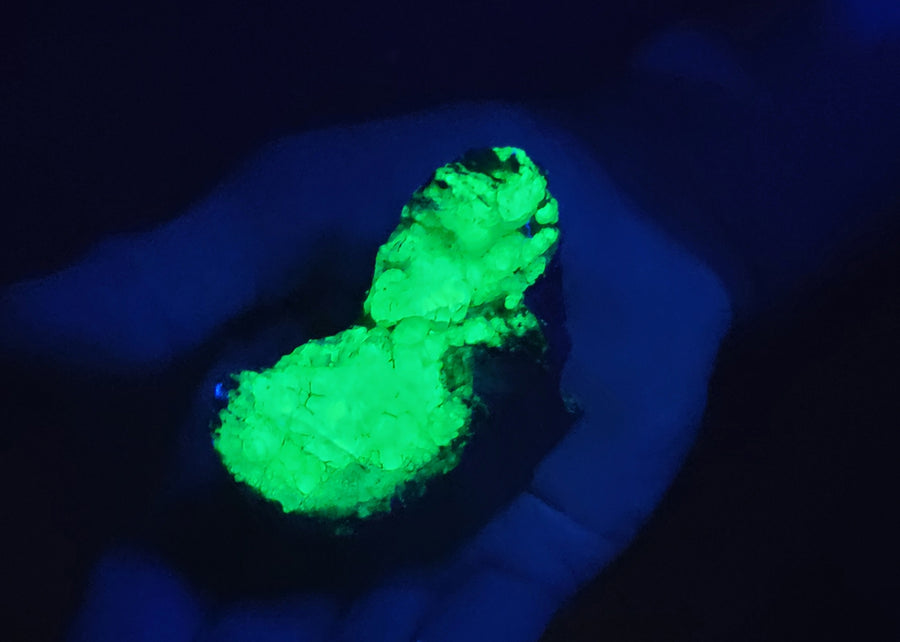 Hyalite Opal in Matrix Natural Gemstone Cluster - Fluorescent! - [ 2" - 2.75" ] - Fluorescent